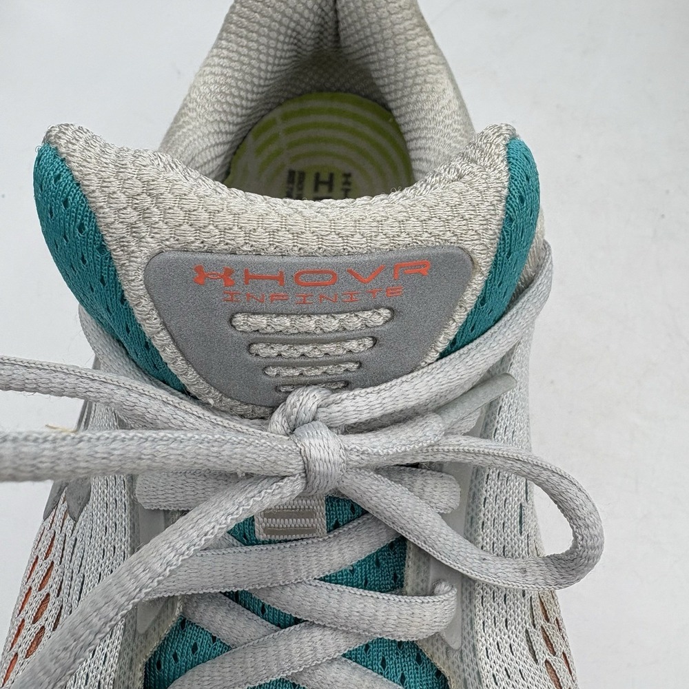 Under Armour Shoes Womens Size 9 HOVR Infinite Gray Orange Sneakers - Picture 2 of 10